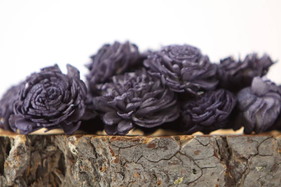 Navy Blue Mini Chorki Sola Flowers - Set of 125