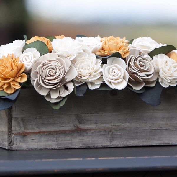 Wood Flower Arrangement Etsy