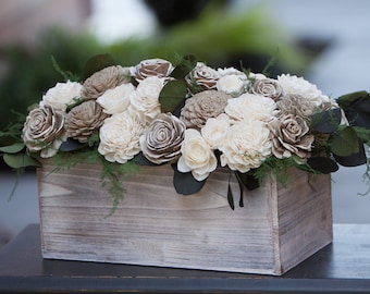 Large Neutral Sola Flower Table Arrangement