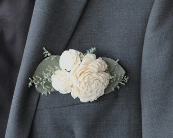 Sola Flower Pocket Boutonniere, Customizable