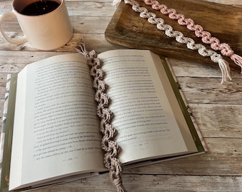 Handmade crocheted tassel bookmarks. Set of 3.