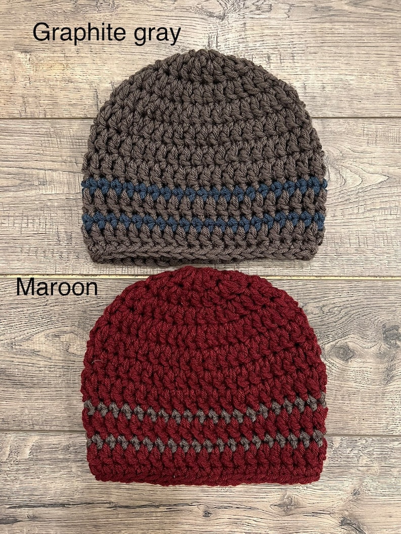 Adult men's crocheted beanie Bild 4