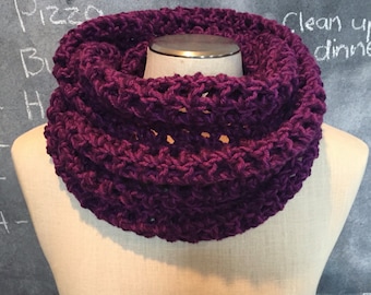 The Sabrina Infinity Scarf - crocheted unfinity scarf - handcrafted cowl