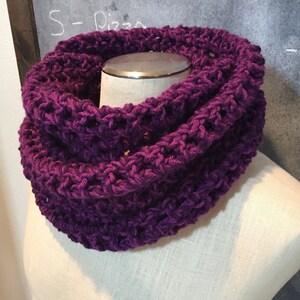 The Sabrina Infinity Scarf crocheted unfinity scarf handcrafted cowl image 3