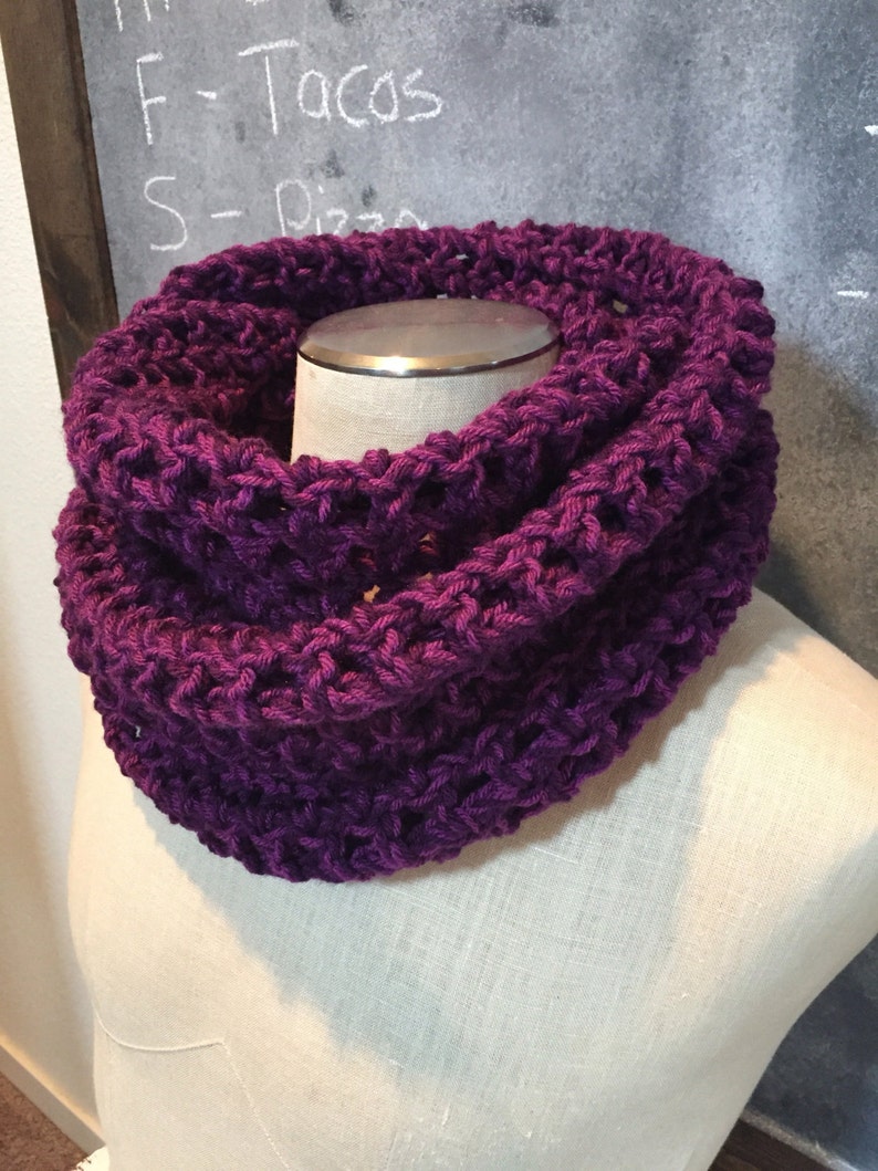 The Sabrina Infinity Scarf crocheted unfinity scarf handcrafted cowl image 3