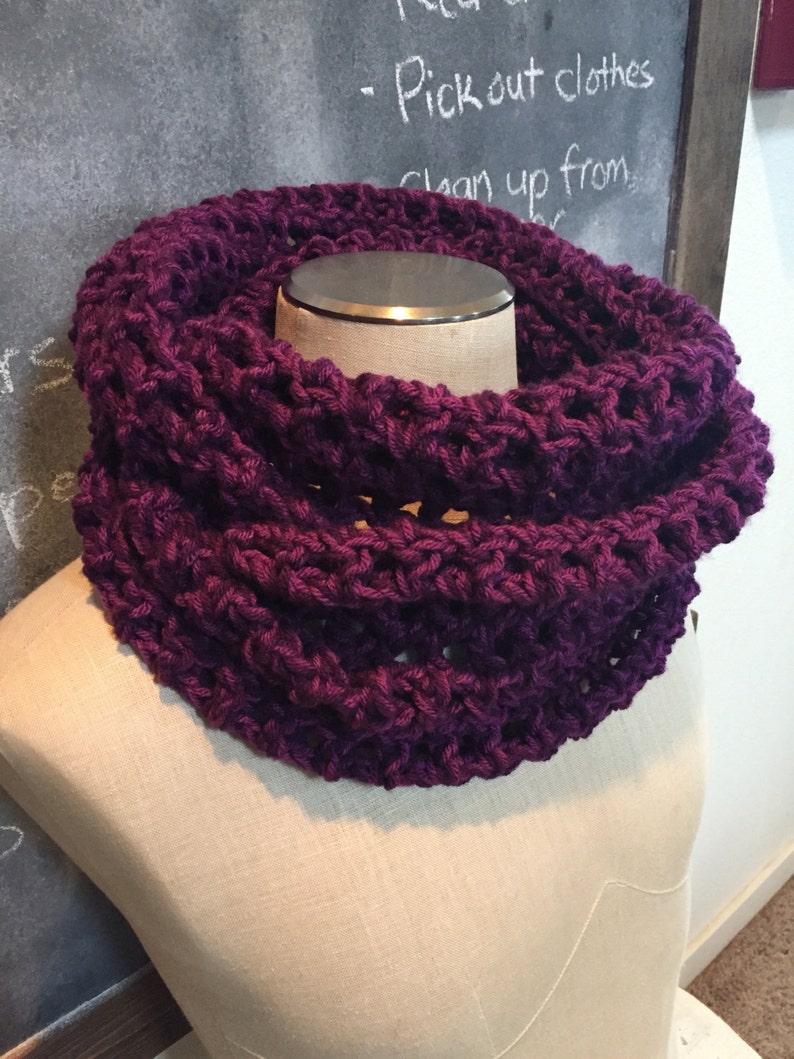 The Sabrina Infinity Scarf crocheted unfinity scarf handcrafted cowl image 2