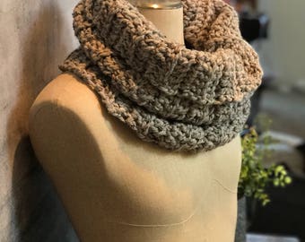 Christina chunky cowl- thick, warm, ribbed winter cowl