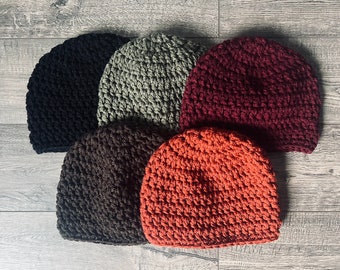 Adult men’s crocheted beanie Fall Collection