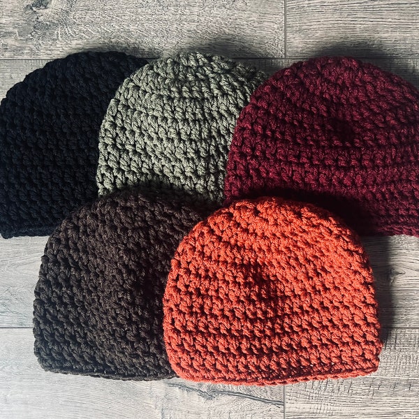 Adult men’s crocheted beanie Fall Collection