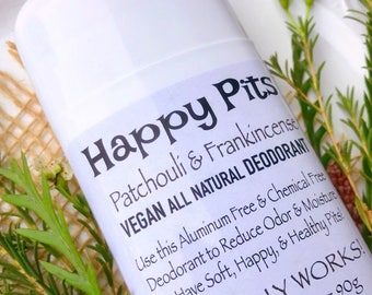 Patchouli & Frankincense Natural Deodorant Happy Pits Vegan!