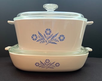 3 Piece Cornflower Corning Ware Gift Set - Vintage 3 Quart