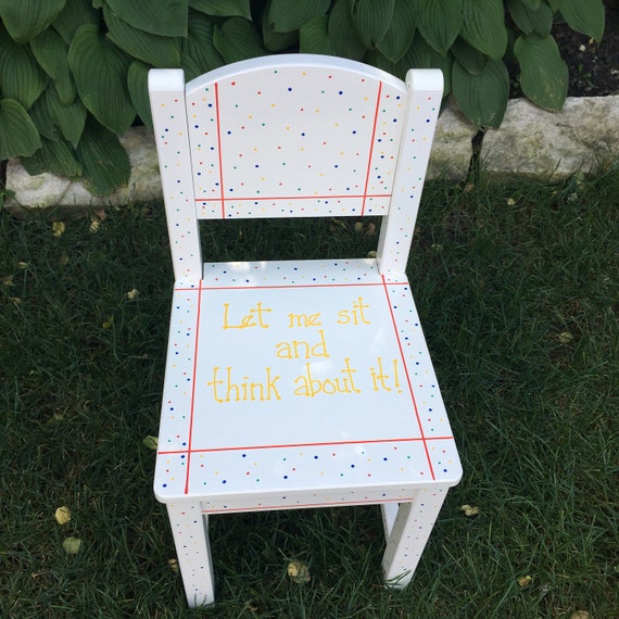 Chair for School Room Childrens Hand painted Chair Chair for childrens room Baby shower gift