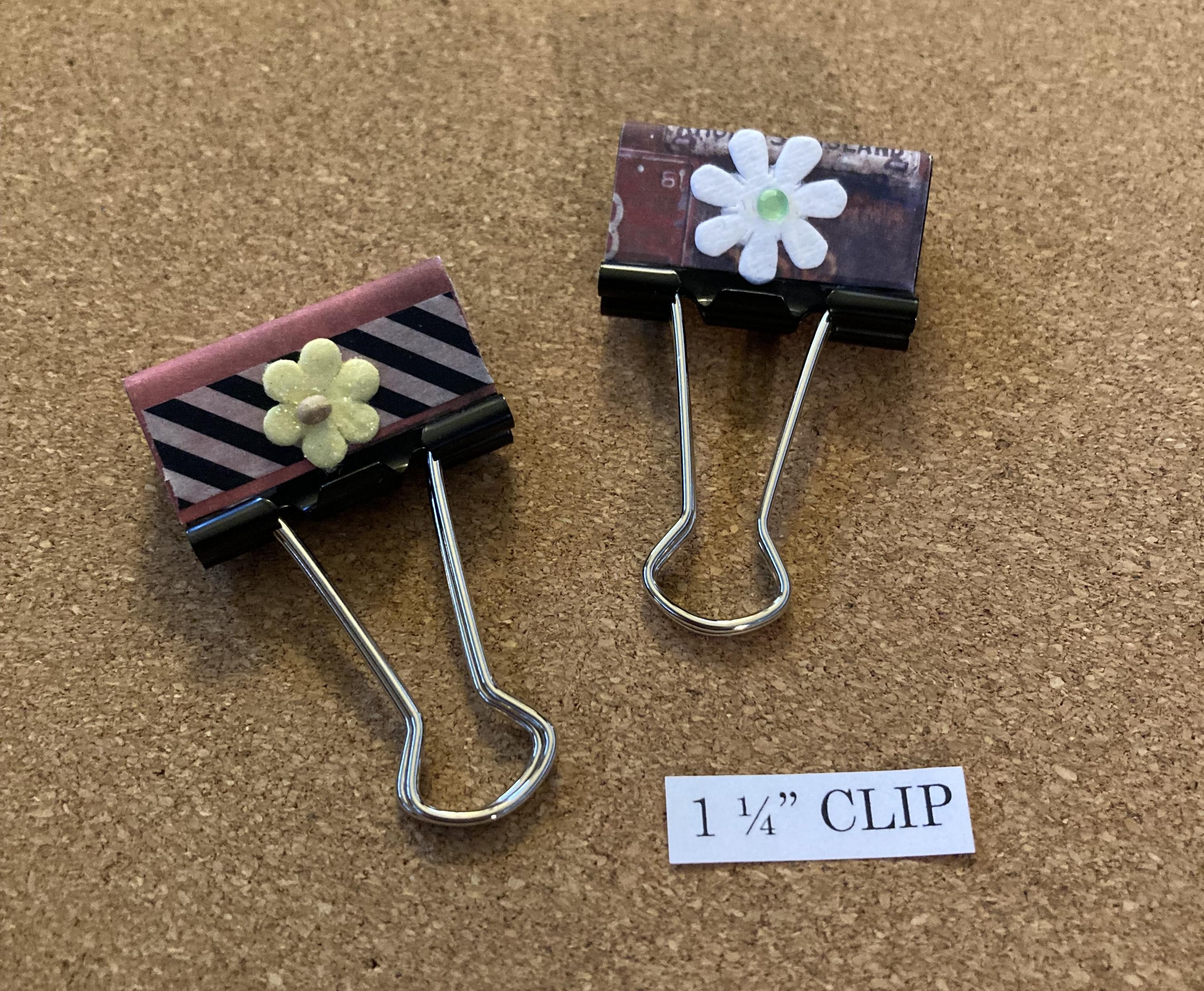Tt Clips Handmade Embellished Binder Clips - Set of 10- Decorative Planner Clips ...