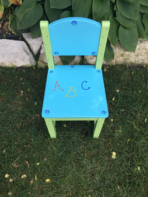 Chair for School Room Childrens Hand painted Chair Chair for childrens room Baby shower gift
