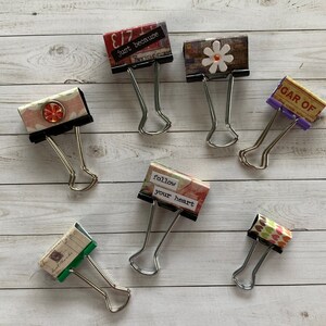 Embellished Binder Clips - Binder Clip - Embellished clip - Journal Clip - Planner Clip - Multiple size binder clips (27)