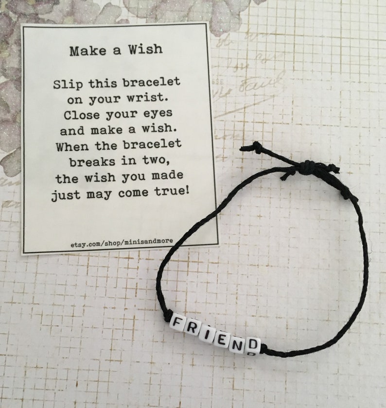 minimal bracelet Wish bracelet Charm bracelet -VSCO Bracelet- Girl gift stocking stuffer friendship bracelet