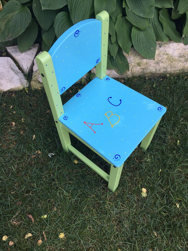 Chair for School Room Childrens Hand painted Chair Chair for childrens room Baby shower gift