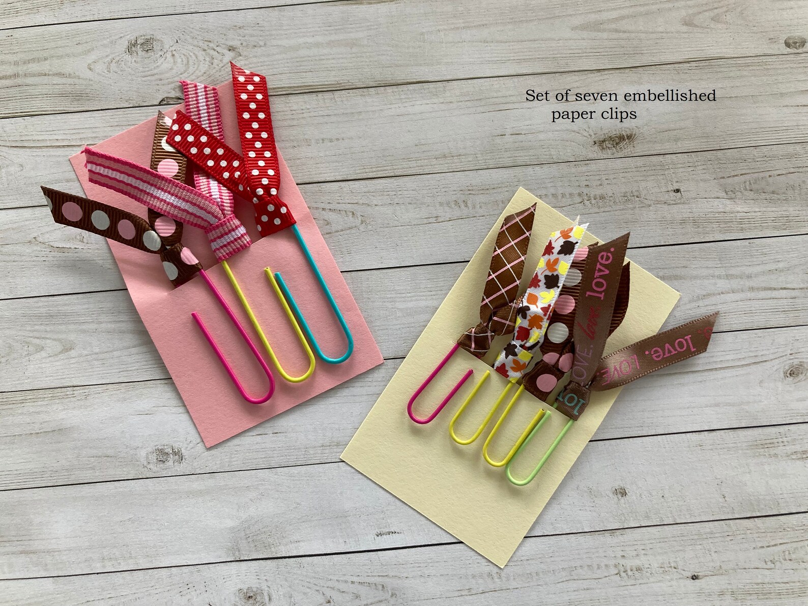 Embellished Paper Clips Altered Paper Clips Decorative Paper Clips