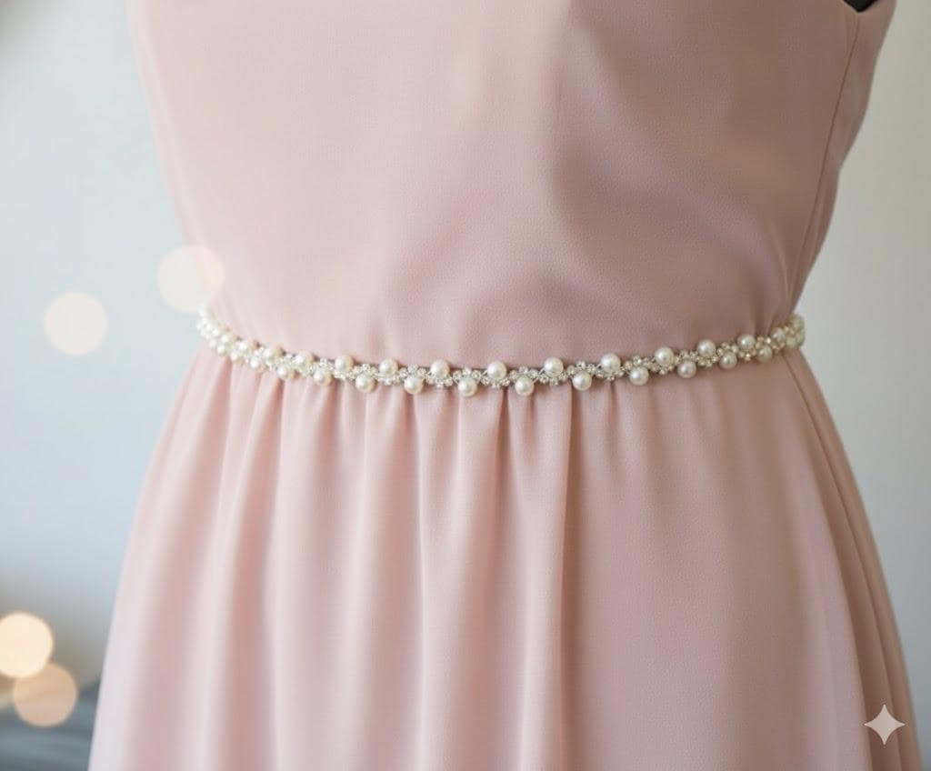 Catena con strass da 0,9 m di larghezza con strass e nastro di pizzo scintillante per abito da sposa, collana da ballo di fine anno, accessorio per lo