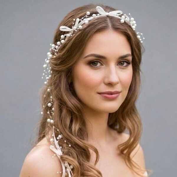 Romantic Pearl Headpiece For Bride, Wedding Hair Accessories