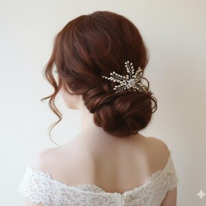 Elegant Pearl Bridal Hair Comb, Wedding Hair Accessories For Bride