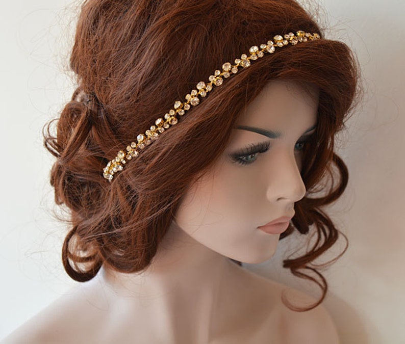 Rhinestone Crystal Bridal Headpiece, Wedding Hair Accessories for Bride image 1