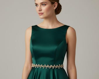 Handmade Pearl Bridal Belt: Rhinestone Wedding Dress Sash