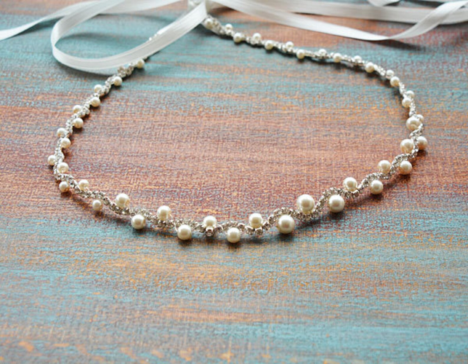 Pearl Bridal Belt Crystal Wedding Dress Belt Skinny Bridal Etsy