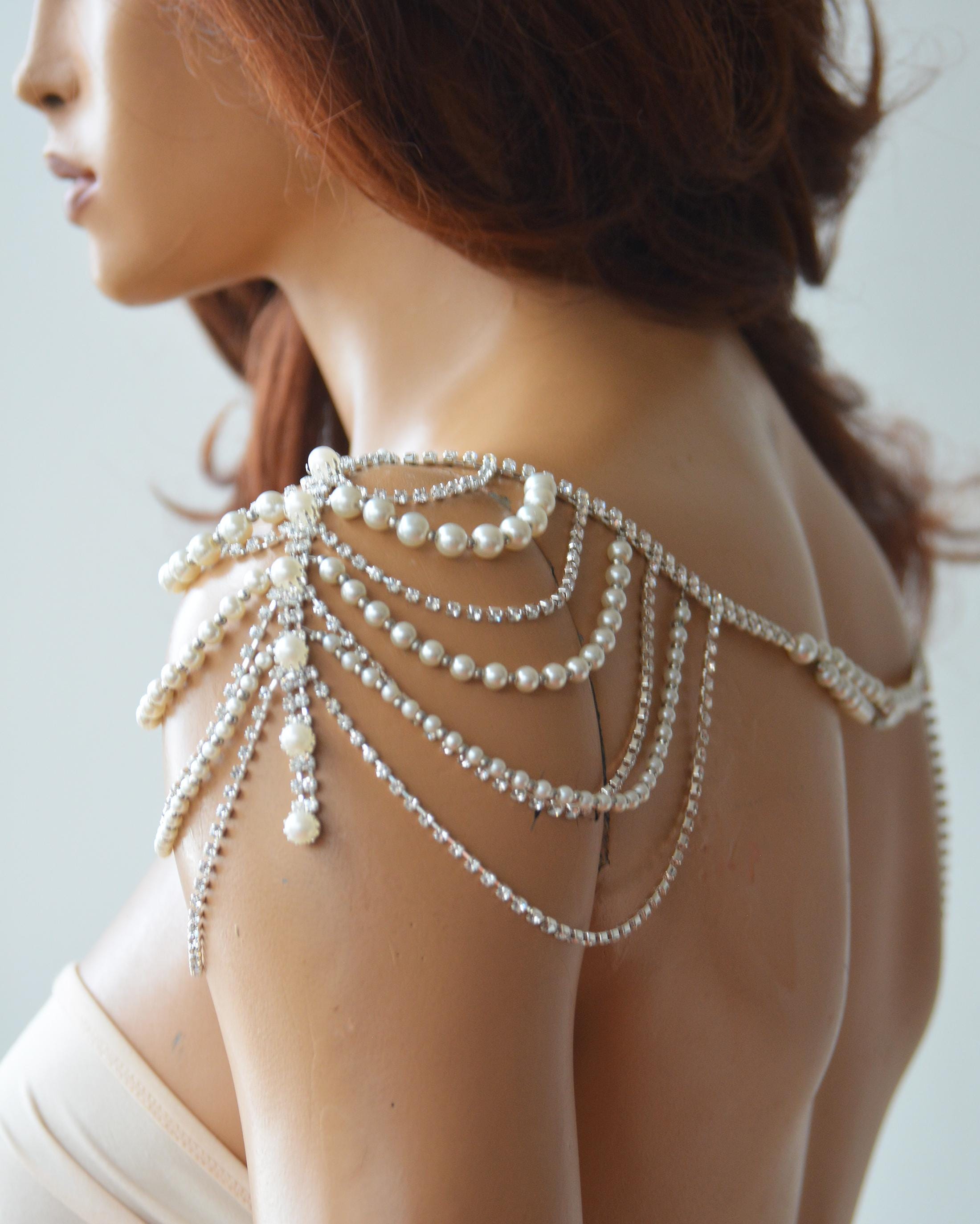 Collier Fantaisie Ivoire, Cristal Et Argenté Pour Robe De Mariée - Neuf Avec étiquettes, Prix Très Doux