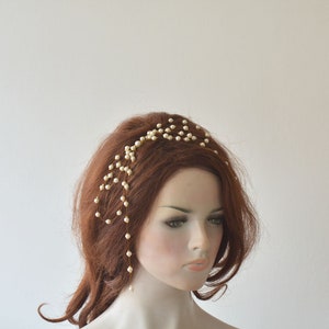 Pearl Bow Hair Comb, Romantic Wedding Hair Accessories, For Bride