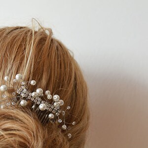 Wedding Hair Comb, Pearl and Rhinestone Hair Comb, Bridal Hair Accessories