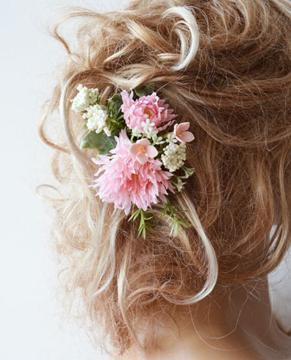 Wedding Flower Hair Combs Wedding Hair Accessories Bridal Etsy