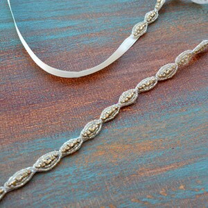 Rhinestone Bridal Sash Belt: Wedding Dress Accessory (50cm)