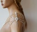 Shoulder Necklace For Wedding Dress, Pearl Shoulder Jewelry For Bride, Rhinestone And Body Accessory For Wedding, Crystal Bridal Jewelry 