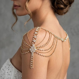Braut Schulter Halskette: Hochzeit Strass Körperschmuck