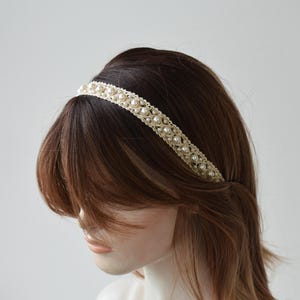 Wedding Lace and Pearl Hair Accessories For Bride, Vintage Inspiration Bridal Hair Piece