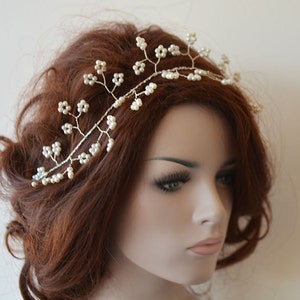 Perle Kopfschmuck für Hochzeit, Braut Haarschmuck
