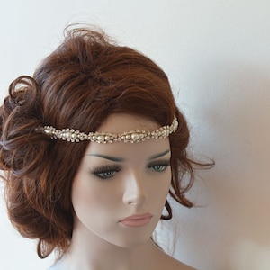 Rhinestone and Pearl Hair Accessories For Wedding,  Bridal headpiece For Bride