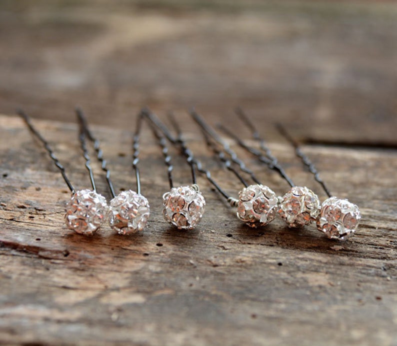 Wedding Hair Pins Rhinestone Hair Pins Bridal Hair Pin Etsy