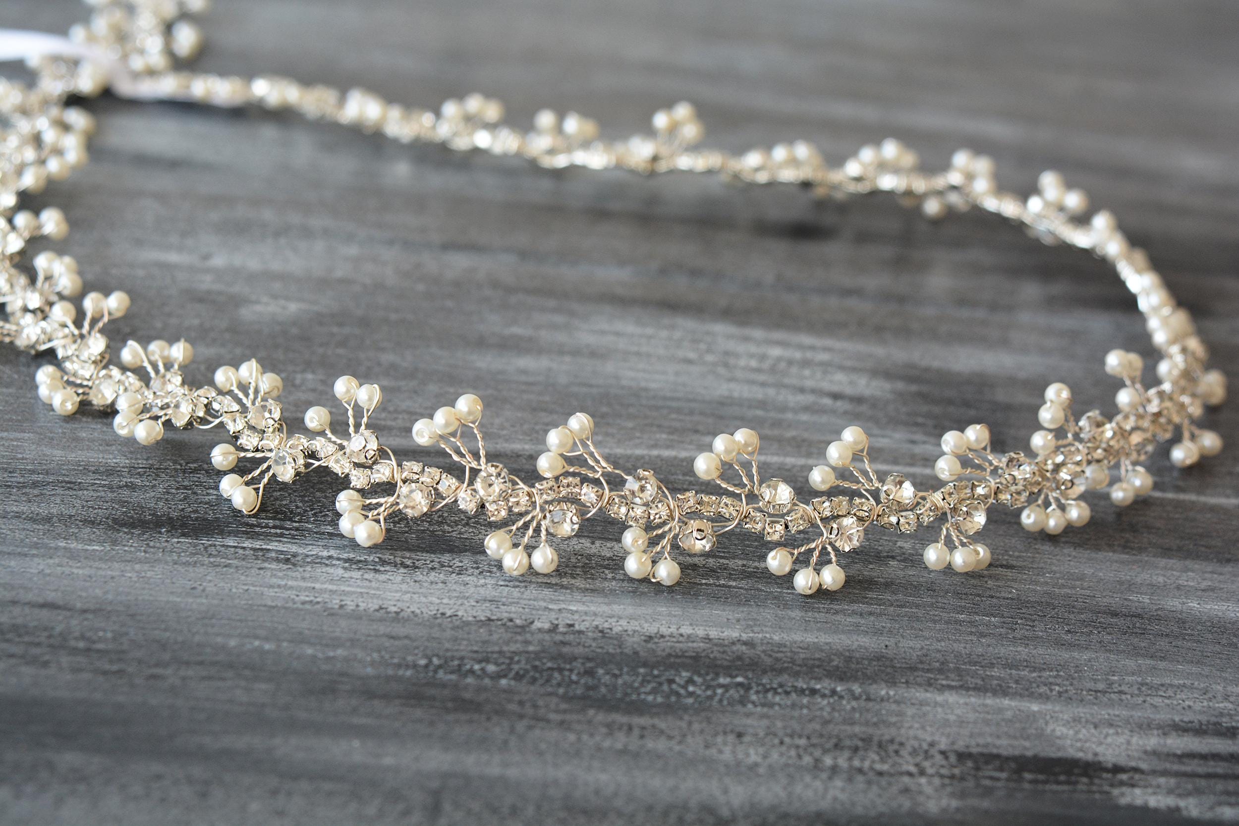 4591 Wedding Belt Pearl Sash With Ribbon Handmade Crystal Bridal Pearl and Crystal Wedding Dress Ribbon Sash Belt main image 3