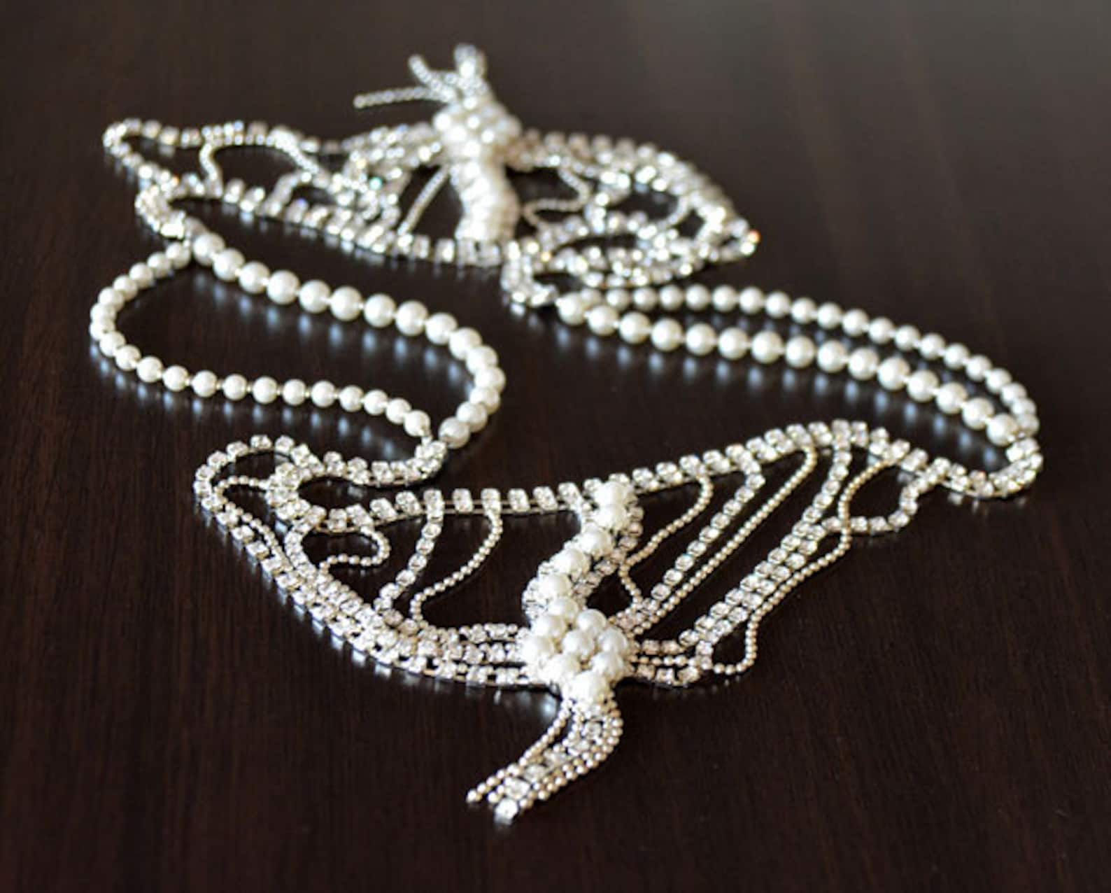 Shoulder Necklace for Wedding Dress Pearl Shoulder Jewelry Etsy UK