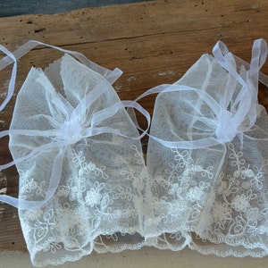 Off White Lace Wedding Gloves: Bridal Cuffs, Handmade Accessory