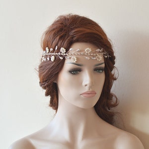 Pearl Wedding Hair Accessories, Crystal Bridal Hair Piece image 4