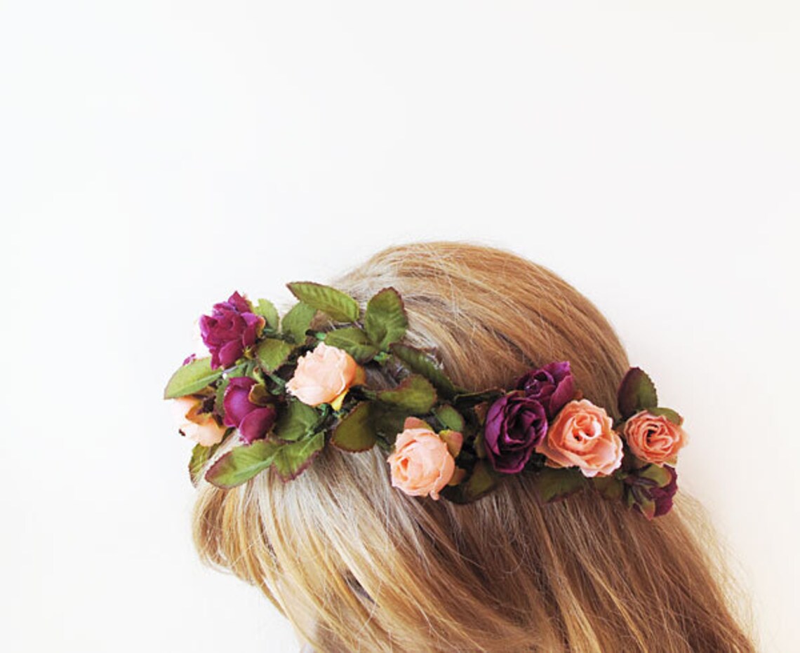 etsy flower crown wedding