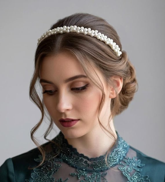 Pearl Tiara For Wedding, Bridal Hair Accessories, Bridesmaid Tiara Pearl Tiara For Wedding, Bridal Hair Accessories, Bridesmaid Tiara