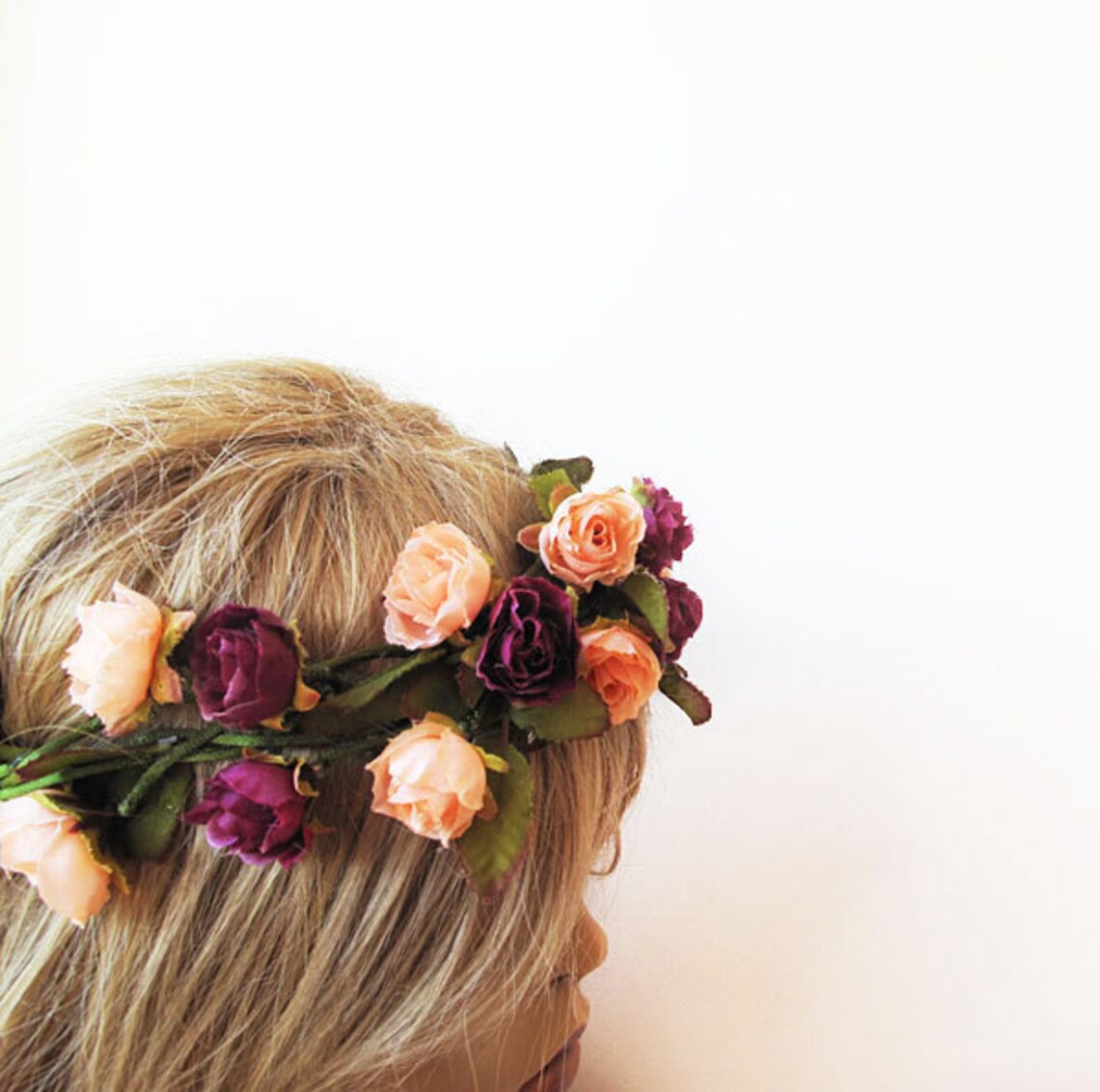 Wedding Flower Crown Floral Crown Woodland Bridal Headpiece Etsy