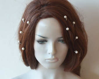 Pearl Hair Pins for Wedding, Off White Pearl  Bobby Pins Hair Accessories