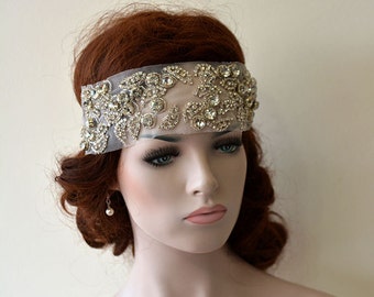 Silver Crystal Vintage Inspiration Wedding Hair Accessories, Bridal Hair Piece