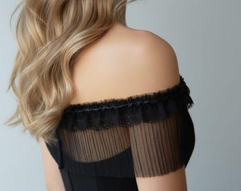Black Lace Shoulder Piece