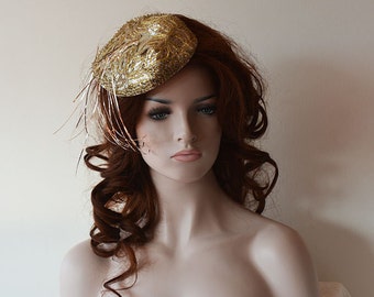 Handmade Unique Vintage Bridal Hair Accessory, Wedding Bridal  Fascinator Mini Hat